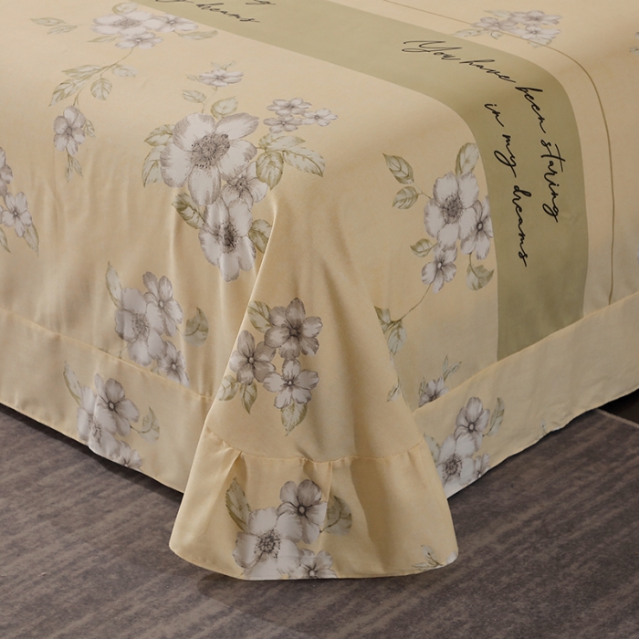 91家纺网 家纺一手货源 找家纺 晶缦 2023新款格林系列全棉活性磨毛多规格床单 瑞丽