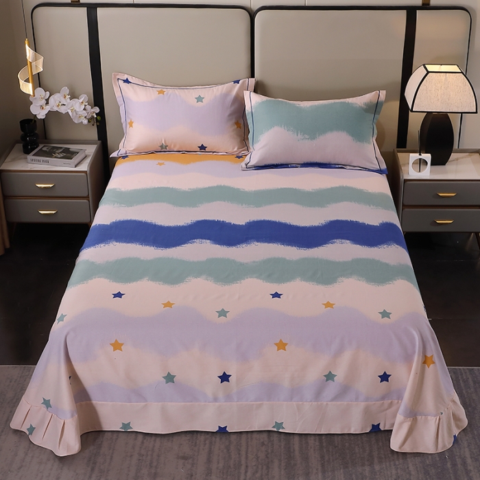 91家纺网 家纺一手货源 找家纺 晶缦 2023新款格林系列全棉活性磨毛多规格床单 夏洛