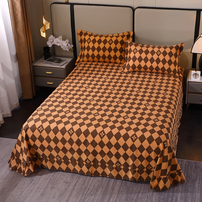 91家纺网 家纺一手货源 找家纺 晶缦 2023新款格林系列全棉活性磨毛多规格床单 星罗