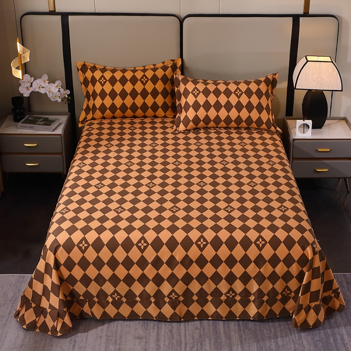 91家纺网 家纺一手货源 找家纺 晶缦 2023新款格林系列全棉活性磨毛多规格床单 星罗