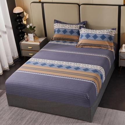 91家纺网 家纺一手货源 找家纺 总-2024新款格林系全棉活性磨毛多规格单品床笠单件纯棉磨毛床笠单床笠