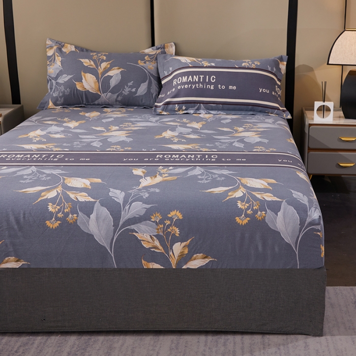 91家纺网 家纺一手货源 找家纺 总-2024新款格林系全棉活性磨毛多规格单品床笠单件纯棉磨毛床笠单床笠