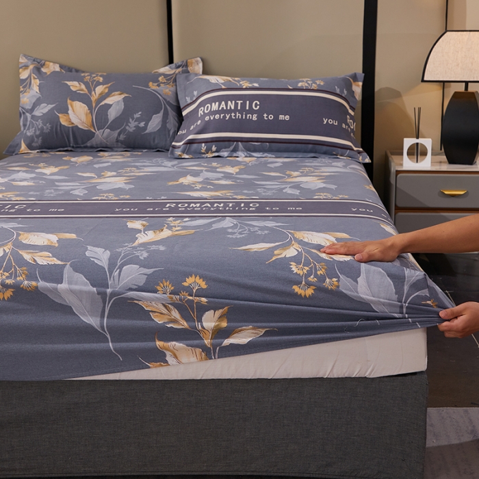 91家纺网 家纺一手货源 找家纺 晶缦 2023新款格林系列全棉活性磨毛多规格床笠 镜中花