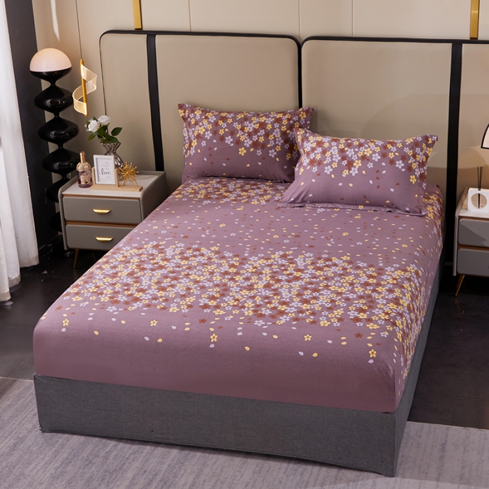 91家纺网 家纺一手货源 找家纺 晶缦 2023新款格林系列全棉活性磨毛多规格床笠 玲珑秀