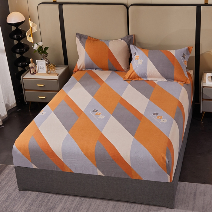 91家纺网 家纺一手货源 找家纺 晶缦 2023新款格林系列全棉活性磨毛多规格床笠 曼妙花絮