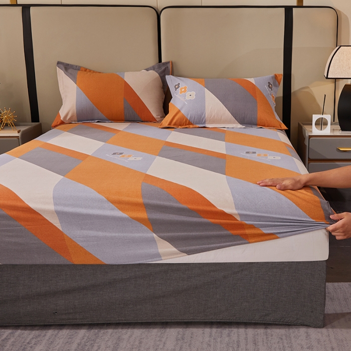 91家纺网 家纺一手货源 找家纺 晶缦 2023新款格林系列全棉活性磨毛多规格床笠 曼妙花絮