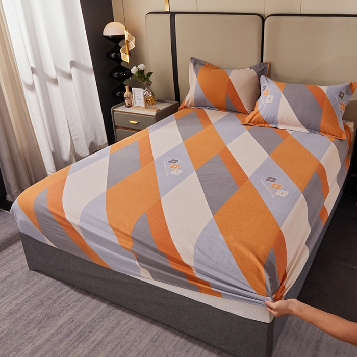 91家纺网 家纺一手货源 找家纺 晶缦 2023新款格林系列全棉活性磨毛多规格床笠 曼妙花絮