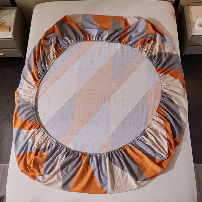 91家纺网 家纺一手货源 找家纺 晶缦 2023新款格林系列全棉活性磨毛多规格床笠 曼妙花絮