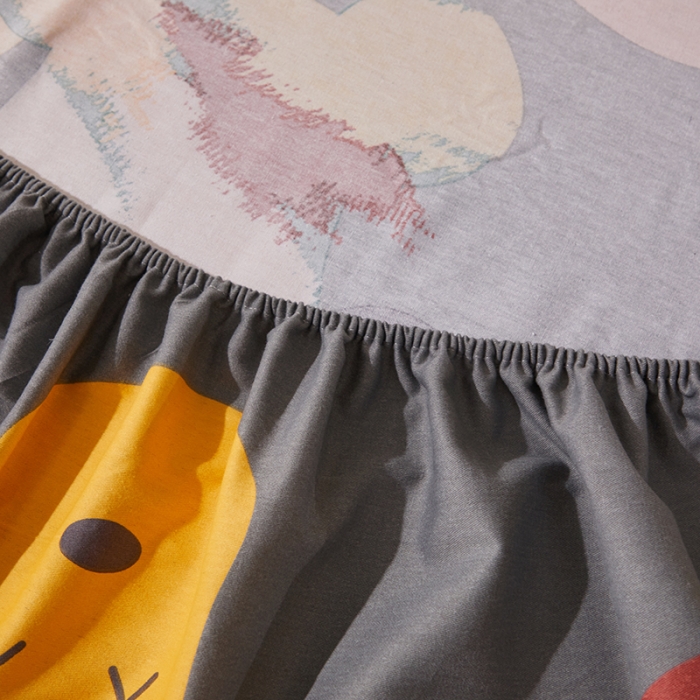 91家纺网 家纺一手货源 找家纺 晶缦 2023新款格林系列全棉活性磨毛多规格床笠 魅力熊