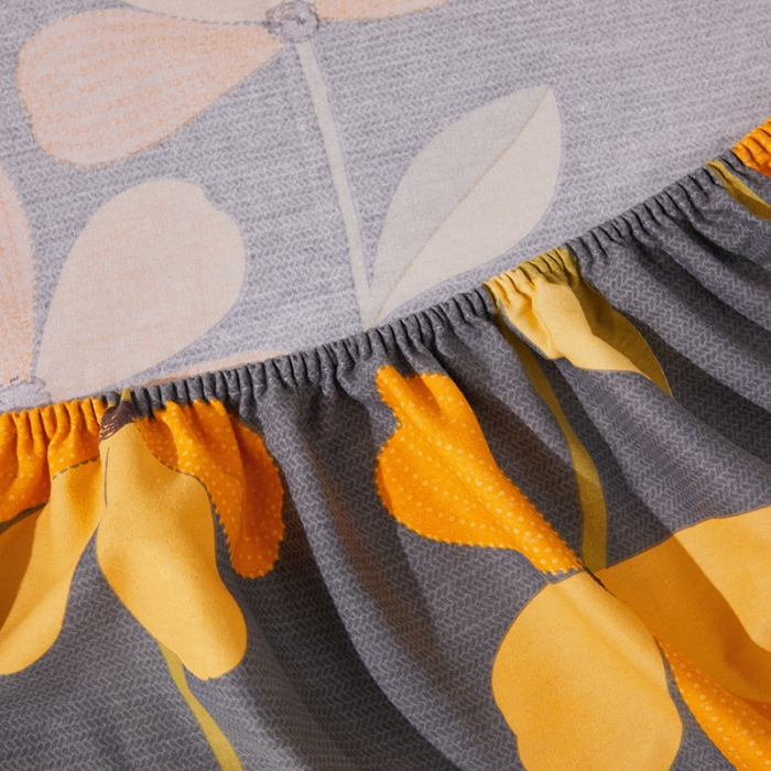 91家纺网 家纺一手货源 找家纺 晶缦 2023新款格林系列全棉活性磨毛多规格床笠 叶叶生辉