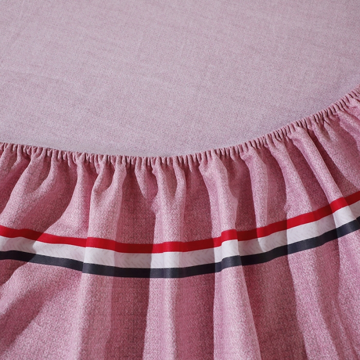 91家纺网 家纺一手货源 找家纺 晶缦 2023新款格林系列全棉活性磨毛多规格床笠 爱伦粉