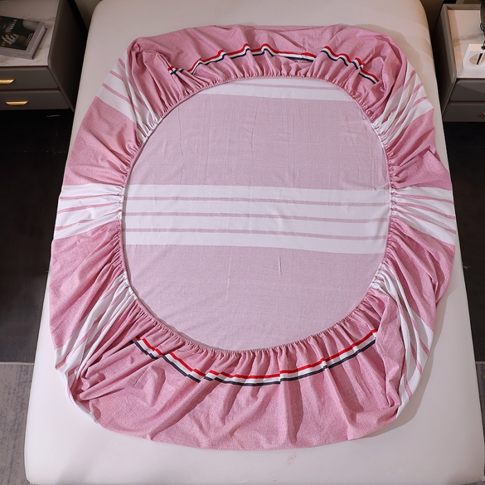 91家纺网 家纺一手货源 找家纺 晶缦 2023新款格林系列全棉活性磨毛多规格床笠 爱伦粉