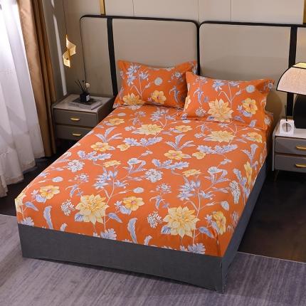 晶缦 2023新款格林系列全棉活性磨毛多规格床笠 浪漫花语