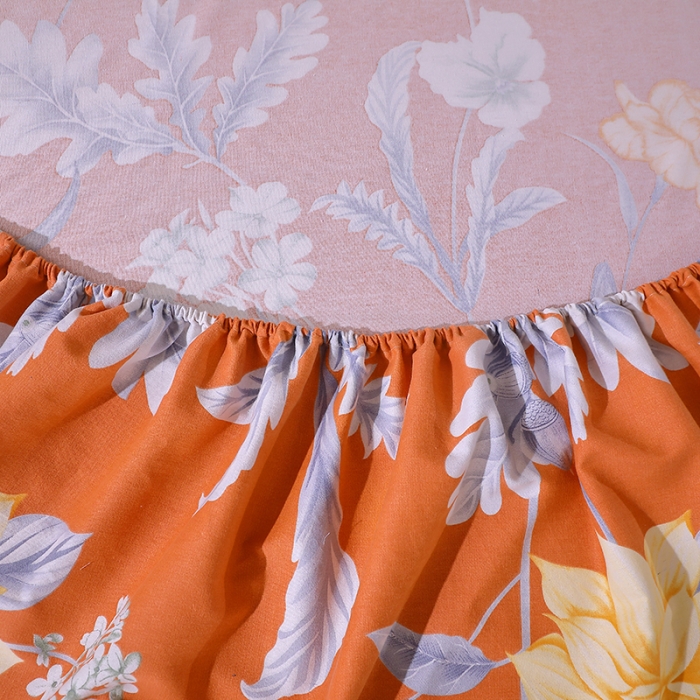 91家纺网 家纺一手货源 找家纺 晶缦 2023新款格林系列全棉活性磨毛多规格床笠 浪漫花语