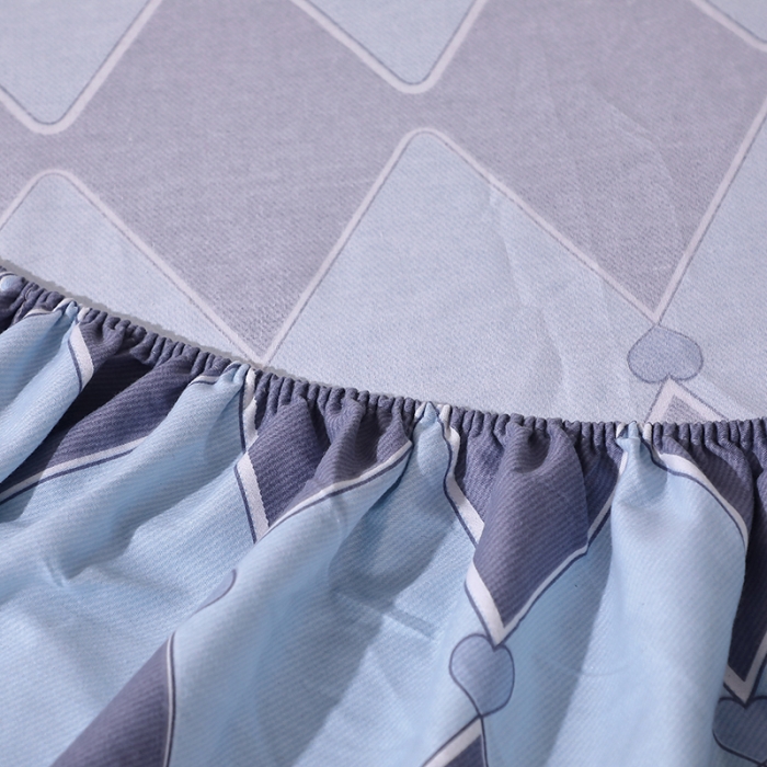 91家纺网 家纺一手货源 找家纺 晶缦 2023新款格林系列全棉活性磨毛多规格床笠 棱镜