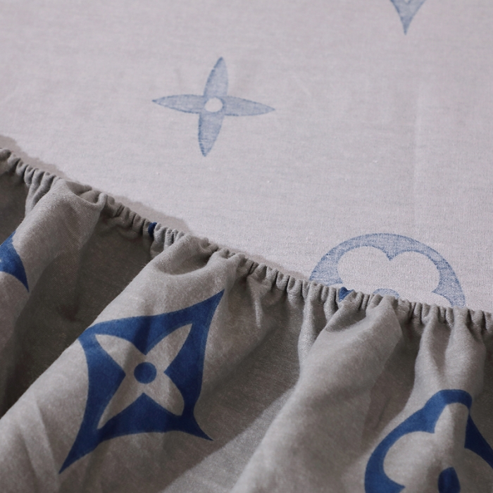 91家纺网 家纺一手货源 找家纺 晶缦 2023新款格林系列全棉活性磨毛多规格床笠 路易斯