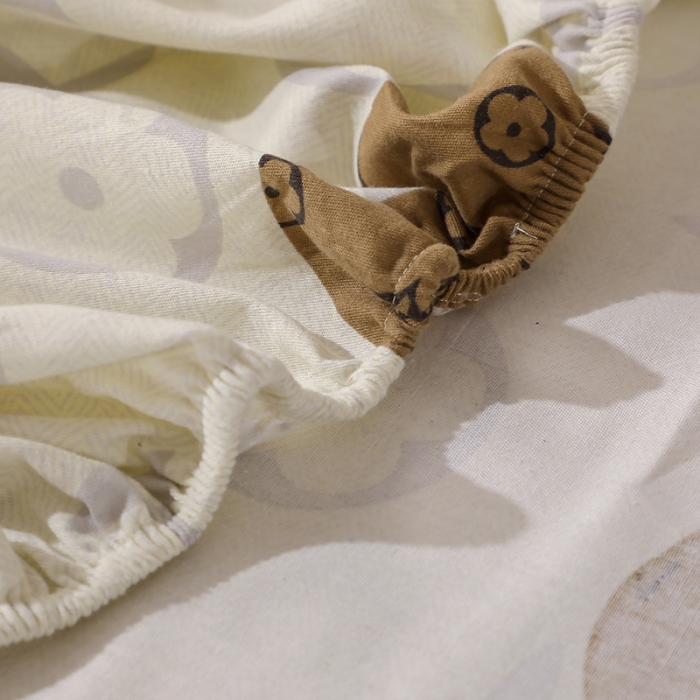 91家纺网 家纺一手货源 找家纺 晶缦 2023新款格林系列全棉活性磨毛多规格床笠 路易熊