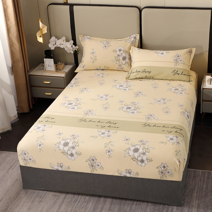 91家纺网 家纺一手货源 找家纺 晶缦 2023新款格林系列全棉活性磨毛多规格床笠 瑞丽