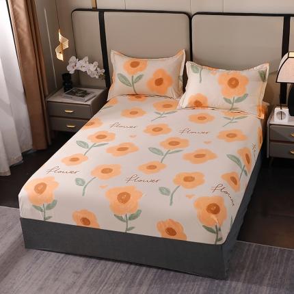 晶缦 2023新款格林系列全棉活性磨毛多规格床笠 太阳花