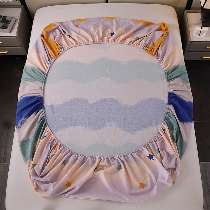 91家纺网 家纺一手货源 找家纺 晶缦 2023新款格林系列全棉活性磨毛多规格床笠 夏洛