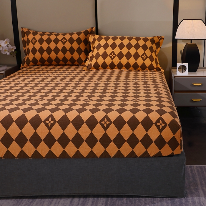 91家纺网 家纺一手货源 找家纺 晶缦 2023新款格林系列全棉活性磨毛多规格床笠 星罗