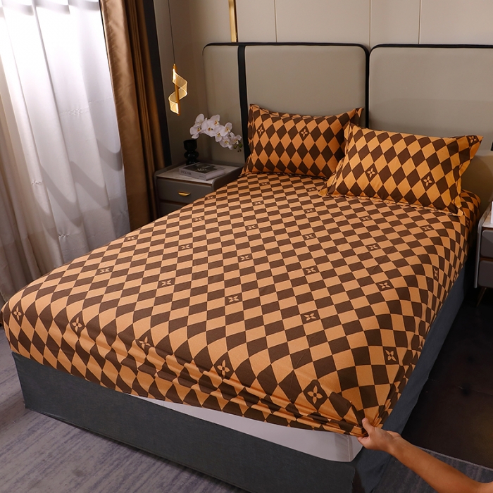 91家纺网 家纺一手货源 找家纺 晶缦 2023新款格林系列全棉活性磨毛多规格床笠 星罗