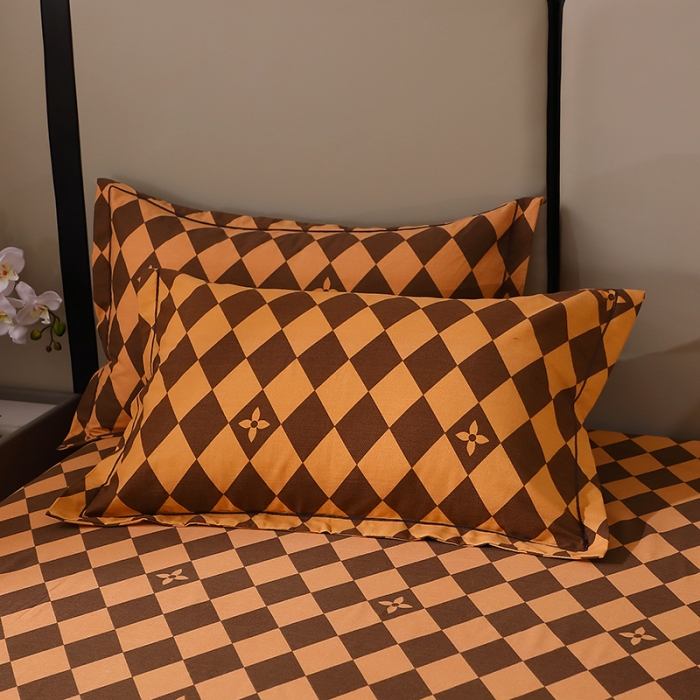 91家纺网 家纺一手货源 找家纺 晶缦 2023新款格林系列全棉活性磨毛多规格床笠 星罗