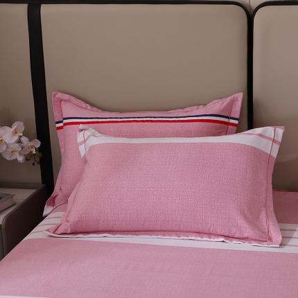 91家纺网 家纺一手货源 找家纺 晶缦 2023新款格林系列全棉活性磨毛枕套 爱伦粉