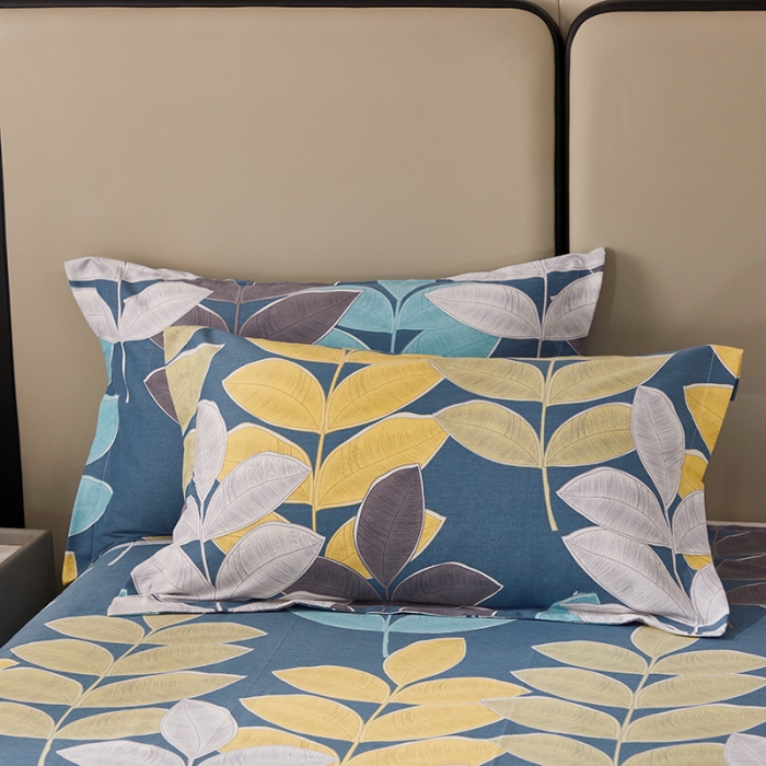 91家纺网 家纺一手货源 找家纺 晶缦 2023新款格林系列全棉活性磨毛枕套 碧水瑶