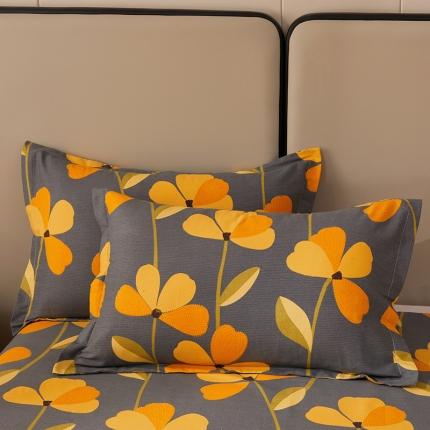 晶缦 2023新款格林系列全棉活性磨毛枕套 叶叶生辉