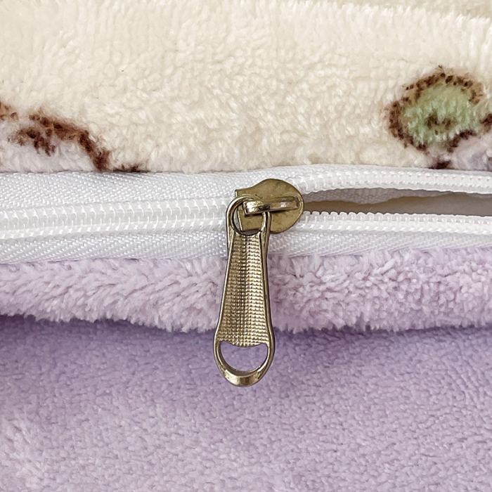 91家纺网 家纺一手货源 找家纺 畅畅家纺 2023新款活性印花小清新AB版加厚高克重法莱绒牛奶绒四件套 甜美女孩