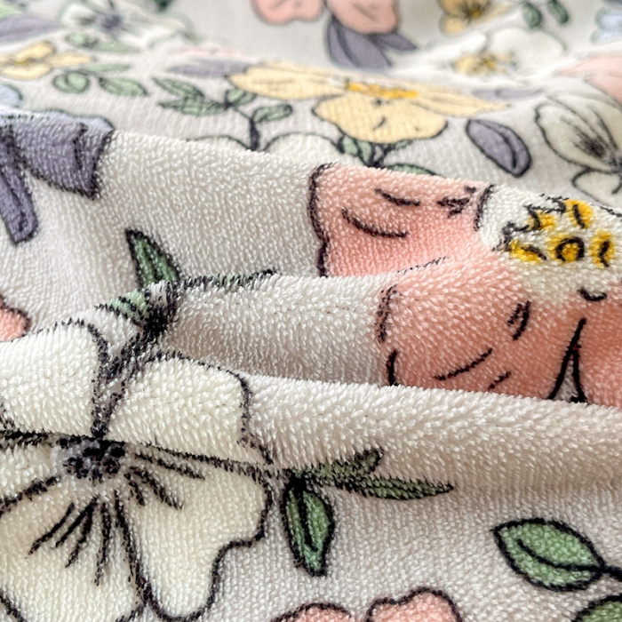 91家纺网 家纺一手货源 找家纺 畅畅家纺 2023新款活性印花小清新AB版加厚高克重法莱绒牛奶绒四件套 雅菲