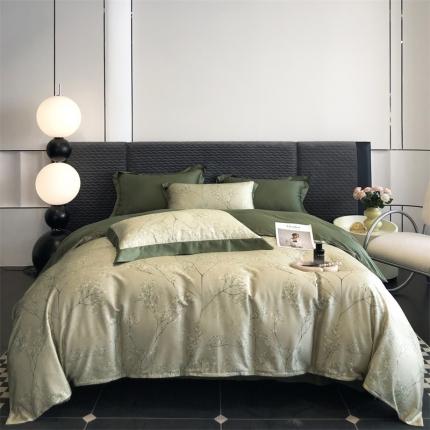 时亿 2023新款天丝棉65天丝35棉四件套 青梧