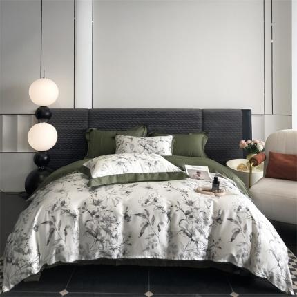 时亿 2023新款天丝棉65天丝35棉四件套 水墨