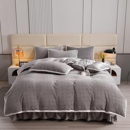 91家纺网 家纺一手货源 找家纺 （总）畅畅家纺 2023新款立体雕花绒保暖四件套