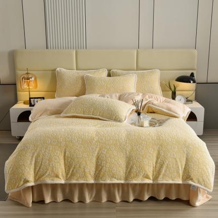 91家纺网 家纺一手货源 找家纺 （总）畅畅家纺 2023新款立体雕花绒保暖四件套