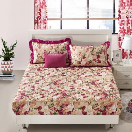 91家纺网 家纺一手货源 找家纺 （总）爱妮玖玖 2023新款全套夹棉床裙床笠四件套普通款