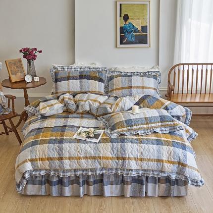 91家纺网 家纺一手货源 找家纺 （总）爱妮玖玖 2023新款全套夹棉床裙四件套