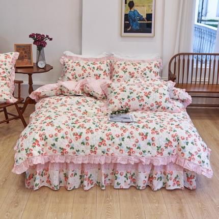 91家纺网 家纺一手货源 找家纺 （总）爱妮玖玖 2023新款全套夹棉床裙四件套