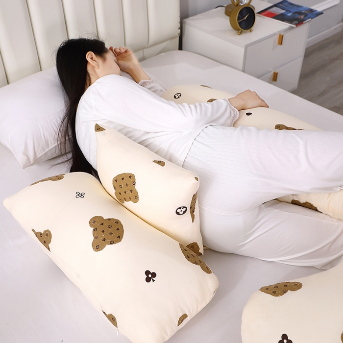 91家纺网 家纺一手货源 找家纺 （总）居易简 2025新款 孕妇枕双层纱孕妇枕头护腰侧睡枕侧卧枕