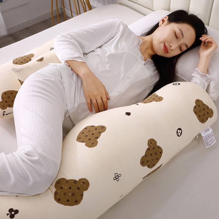 91家纺网 家纺一手货源 找家纺 （总）居易简 2025新款 孕妇枕双层纱孕妇枕头护腰侧睡枕侧卧枕