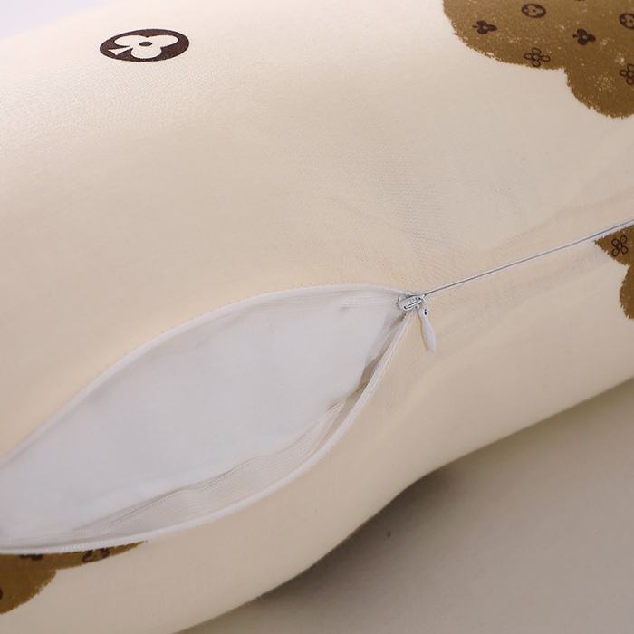 91家纺网 家纺一手货源 找家纺 居易简 2025年双层纱孕妇枕头护腰侧睡枕侧卧枕 75*150cm/只饼干熊