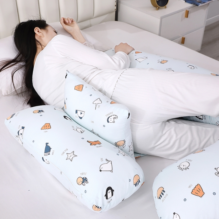 91家纺网 家纺一手货源 找家纺 居易简 2025年双层纱孕妇枕头护腰侧睡枕侧卧枕 75*150cm/只海底世界