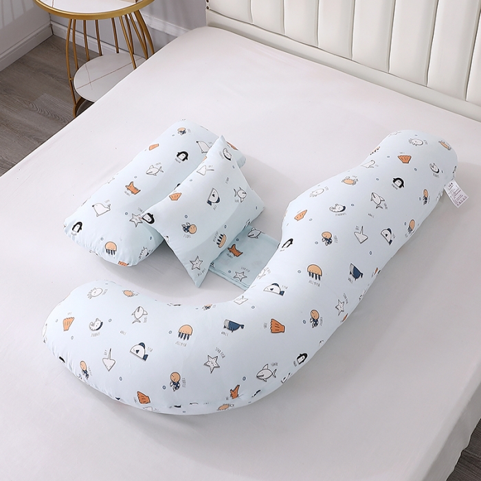 91家纺网 家纺一手货源 找家纺 居易简 2025年双层纱孕妇枕头护腰侧睡枕侧卧枕 75*150cm/只海底世界