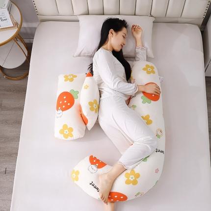 91家纺网 家纺一手货源 找家纺 （总）居易简 2025新款 孕妇枕双层纱孕妇枕头护腰侧睡枕侧卧枕
