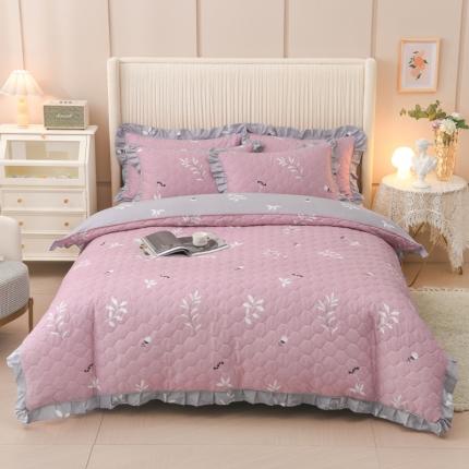 91家纺网 家纺一手货源 找家纺 （总）爱妮玖玖 2023新款全套夹棉床裙四件套