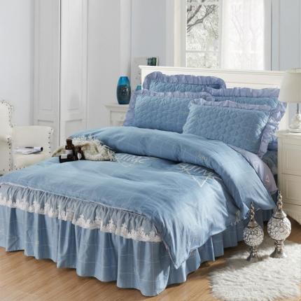 91家纺网 家纺一手货源 找家纺 （总）爱妮玖玖 2023新款大蕾丝夹棉床裙四件套