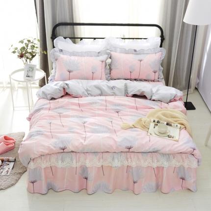 91家纺网 家纺一手货源 找家纺 （总）爱妮玖玖 2023新款大蕾丝夹棉床裙四件套