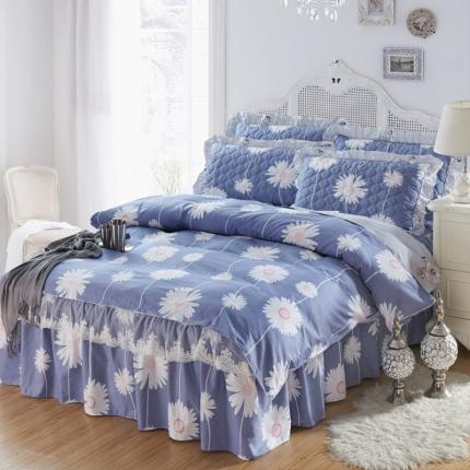 91家纺网 家纺一手货源 找家纺 （总）爱妮玖玖 2023新款大蕾丝夹棉床裙四件套