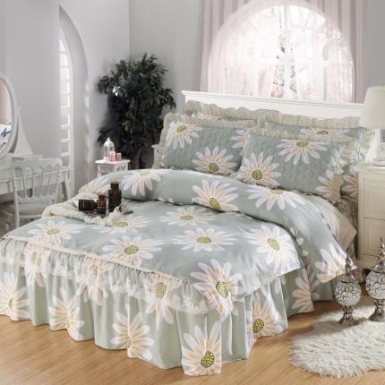 91家纺网 家纺一手货源 找家纺 （总）爱妮玖玖 2023新款大蕾丝夹棉床裙四件套